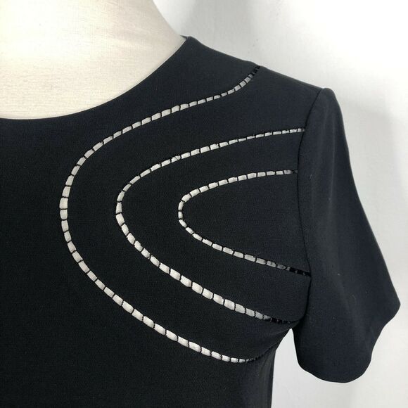 DVF Diane Von Furstenberg Cecilia Ladder Stitch Cutout Short Sleeve Shift Dress - Picture 8 of 12